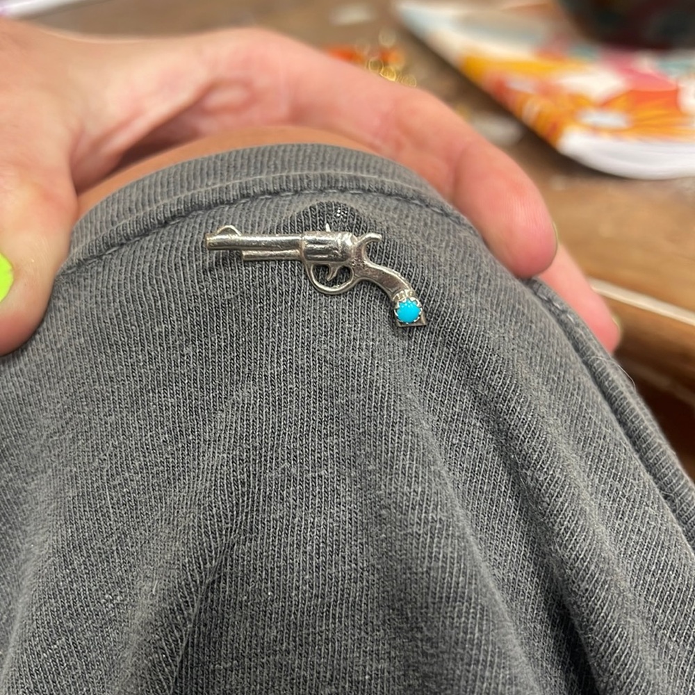 Silver and Turquoise pin